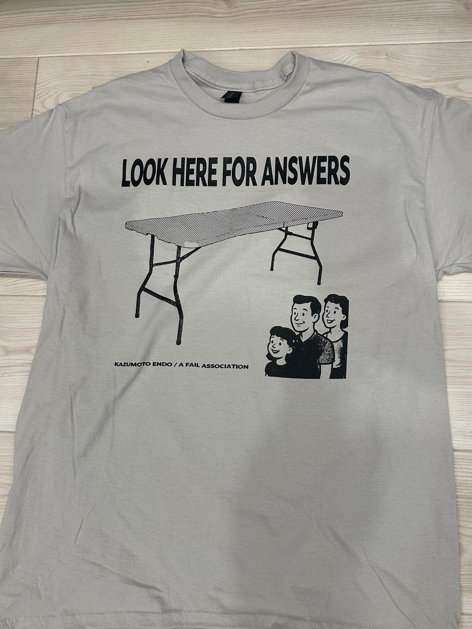 LOOK HERE FOR ANSWERS COVER SHIRT – Dada Drumming